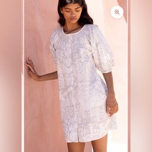 BNWT Oliphant Mini Button Down in Roma White Size XS